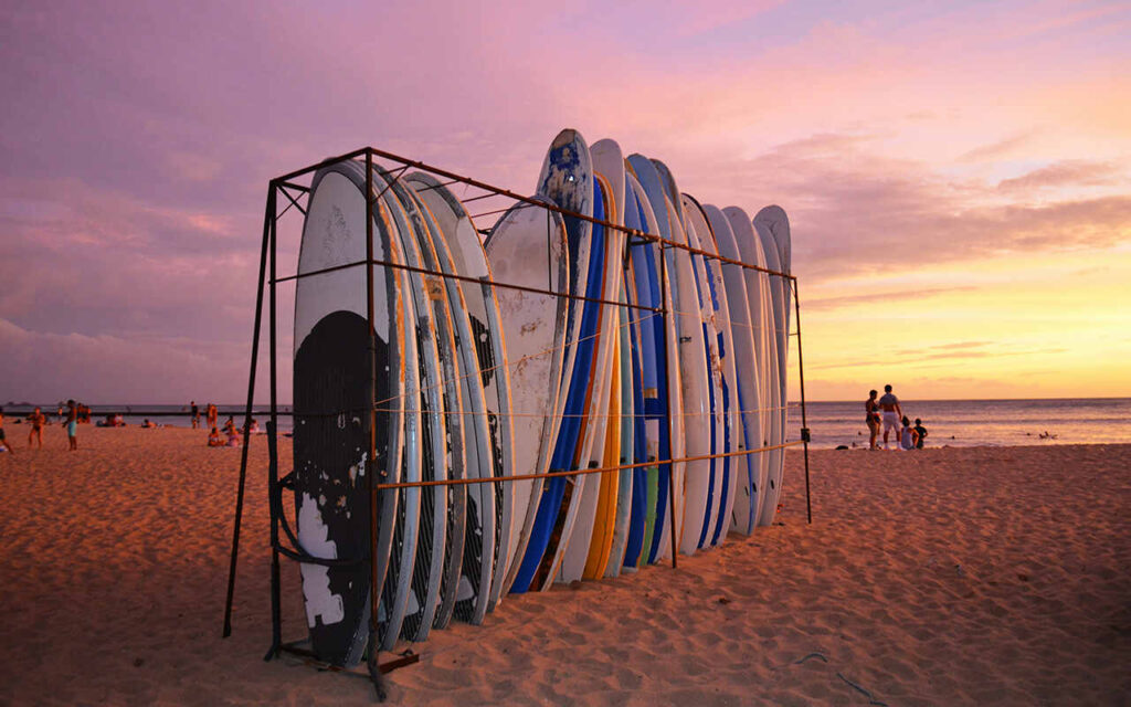 surfboards on the beach atlantic ocean