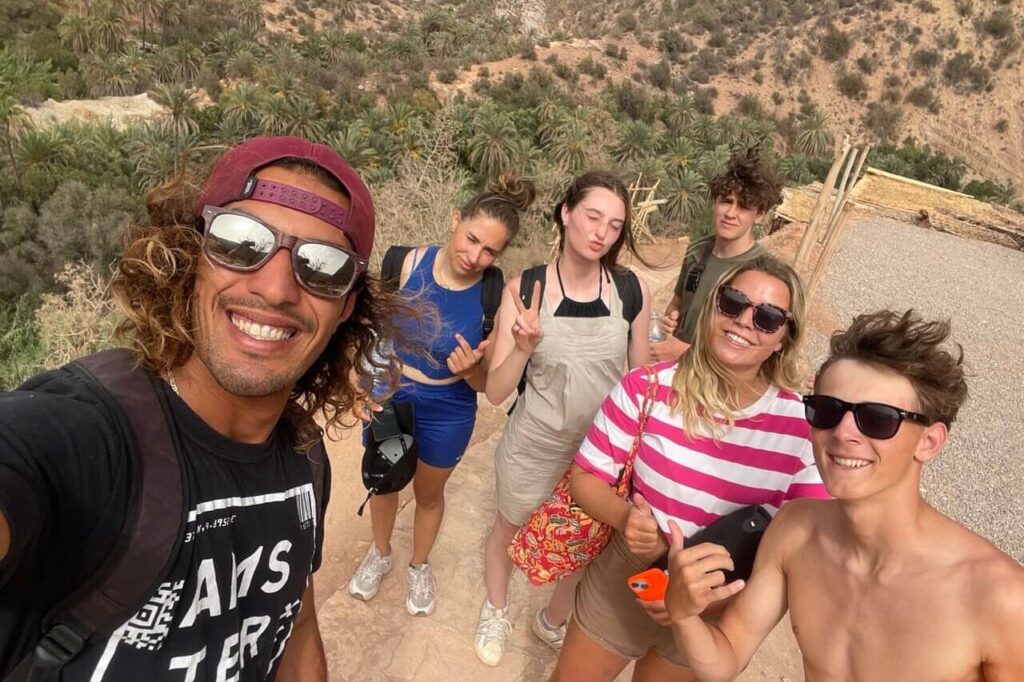 group of tourists in Paradise valley